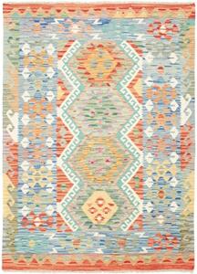 Tappeto Kilim Geometrico Multicolore Azzurro 133x182 Cm