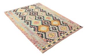 Tappeto Kilim Geometrico Blu Scuro Multicolore 129x179 Cm