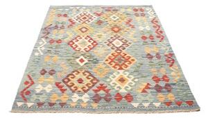 Tappeto Kilim Geometrico Blu Cielo Multicolore 128x178 Cm