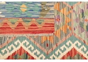 Tappeto Kilim Geometrico Multicolore Azzurro 133x182 Cm