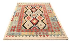 Tappeto Kilim Geometrico Multicolore Rosso 132x181 Cm