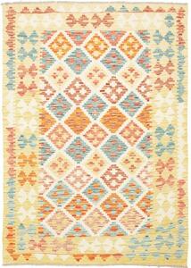 Tappeto Kilim Geometrico Becco Di Oca Arancione 127x179 Cm