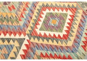 Tappeto Kilim Geometrico Rosso Mattone Verde Salvia 133x171 Cm