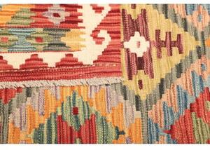 Tappeto Kilim Geometrico Rosso Mattone Beige 131x183 Cm
