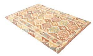 Tappeto Kilim Geometrico Beige Arancione 125x189 Cm