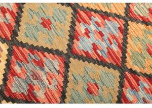 Tappeto Kilim Geometrico Rosso Avorio 125x200 Cm
