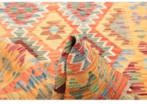 Tappeto Kilim Geometrico Arancione Giallo 128x177 Cm