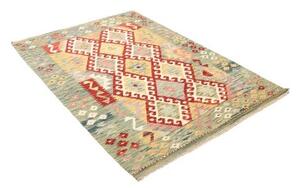 Tappeto Kilim Geometrico Verde Salvia Rosso 127x178 Cm