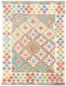 Tappeto Kilim Geometrico Avorio Multicolore 132x178 Cm