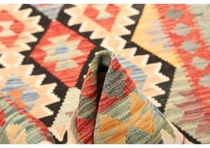 Tappeto Kilim Geometrico Multicolore Rosso 132x181 Cm