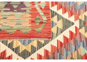 Tappeto Kilim Geometrico Rosso Mattone Verde Salvia 133x171 Cm