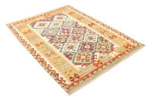 Tappeto Kilim Geometrico Giallo Multicolore 128x169 Cm