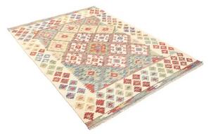 Tappeto Kilim Geometrico Avorio Multicolore 132x178 Cm
