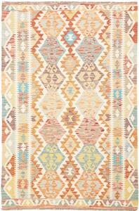 Tappeto Kilim Geometrico Beige Arancione 125x189 Cm