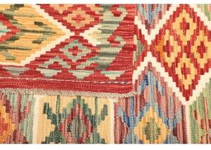 Tappeto Kilim Geometrico Rosso Multicolore 125x178 Cm