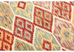 Tappeto Kilim Geometrico Rosso Multicolore 125x178 Cm