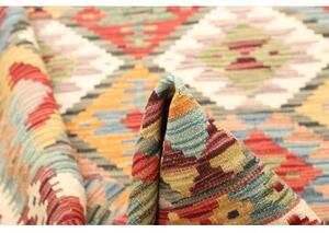 Tappeto Kilim Geometrico Rosso Mattone Beige 131x183 Cm