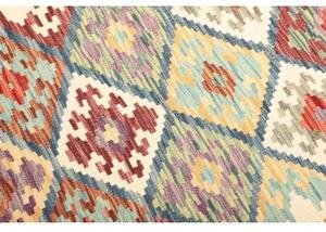 Tappeto Kilim Geometrico Giallo Multicolore 128x169 Cm