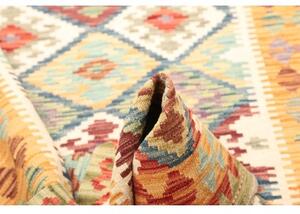 Tappeto Kilim Geometrico Giallo Multicolore 128x169 Cm