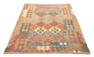 Tappeto Kilim Geometrico Beige Blu 128x178 Cm