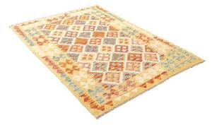 Tappeto Kilim Geometrico Becco Di Oca Arancione 127x179 Cm