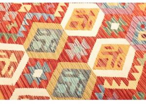 Tappeto Kilim Geometrico Arancione Multicolore 123x178 Cm