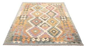 Tappeto Kilim Geometrico Azzurro Beige 130x180 Cm