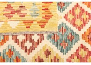 Tappeto Kilim Geometrico Becco Di Oca Arancione 127x179 Cm