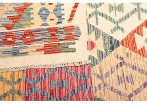 Tappeto Kilim Geometrico Beige Multicolore 128x180 Cm