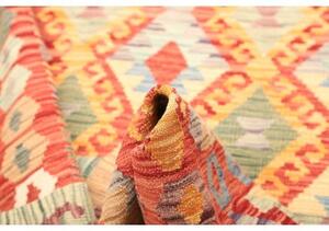 Tappeto Kilim Geometrico Rosso Multicolore 128x171 Cm