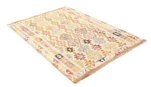 Tappeto Kilim Geometrico Avorio Multicolore 129x184 Cm