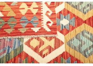 Tappeto Kilim Geometrico Arancione Multicolore 123x178 Cm