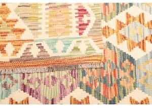 Tappeto Kilim Geometrico Avorio Multicolore 129x184 Cm