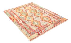Tappeto Kilim Geometrico Rosso Multicolore 128x171 Cm