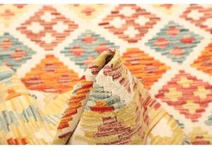 Tappeto Kilim Geometrico Becco Di Oca Arancione 127x179 Cm