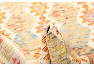 Tappeto Kilim Geometrico Avorio Multicolore 129x184 Cm