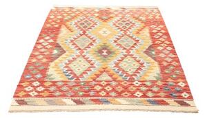 Tappeto Kilim Geometrico Rosso Mattone Multicolore 127x172 Cm