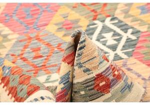 Tappeto Kilim Geometrico Beige Multicolore 128x180 Cm