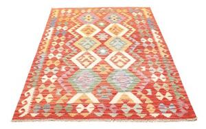 Tappeto Kilim Geometrico Arancione Multicolore 123x178 Cm