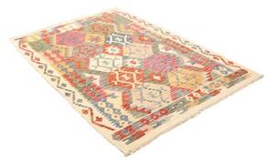 Tappeto Kilim Geometrico Beige Multicolore 128x180 Cm