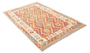 Tappeto Kilim Geometrico Arancione Avorio 124x182 Cm