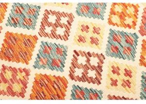 Tappeto Kilim Geometrico Becco Di Oca Arancione 127x179 Cm