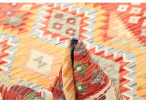 Tappeto Kilim Geometrico Rosso Mattone Multicolore 127x172 Cm