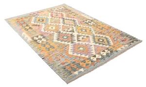 Tappeto Kilim Geometrico Azzurro Beige 130x180 Cm