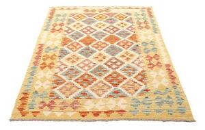 Tappeto Kilim Geometrico Becco Di Oca Arancione 127x179 Cm