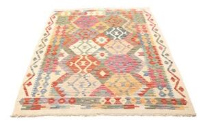 Tappeto Kilim Geometrico Beige Multicolore 128x180 Cm