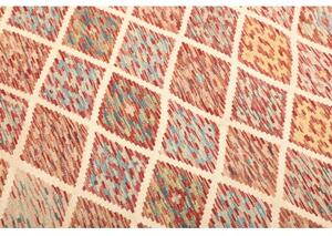 Tappeto Kilim Geometrico Rosso Mattone Avorio 155x202 Cm