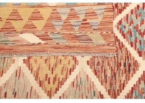 Tappeto Kilim Geometrico Rosso Mattone Avorio 155x202 Cm