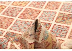 Tappeto Kilim Geometrico Rosso Mattone Avorio 155x202 Cm