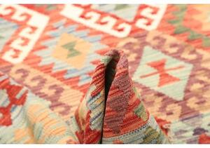 Tappeto Kilim Geometrico Rosso Multicolore 152x202 Cm